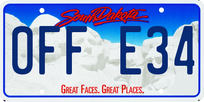 SD license plate 0FFE34