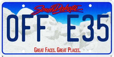 SD license plate 0FFE35