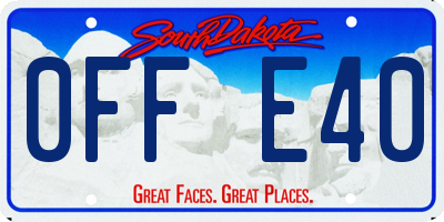 SD license plate 0FFE40