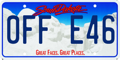 SD license plate 0FFE46