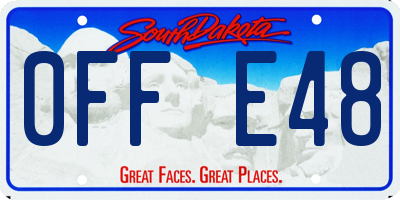 SD license plate 0FFE48