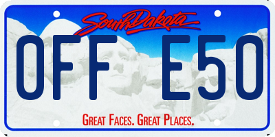 SD license plate 0FFE50