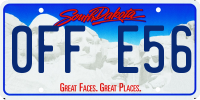 SD license plate 0FFE56