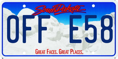 SD license plate 0FFE58