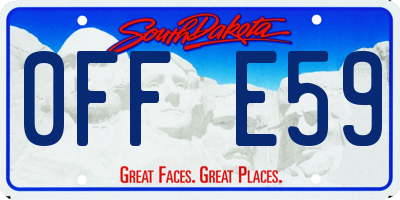 SD license plate 0FFE59