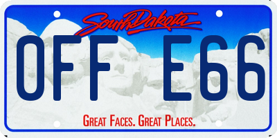 SD license plate 0FFE66