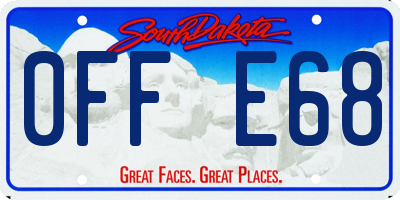 SD license plate 0FFE68