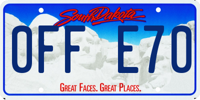 SD license plate 0FFE70