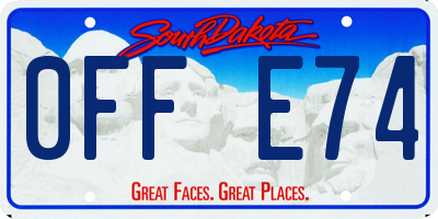 SD license plate 0FFE74