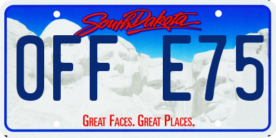 SD license plate 0FFE75