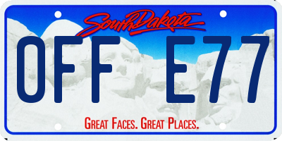 SD license plate 0FFE77