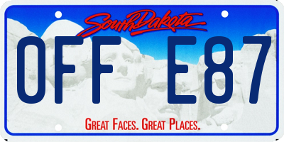 SD license plate 0FFE87