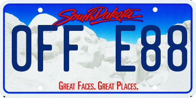 SD license plate 0FFE88