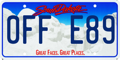 SD license plate 0FFE89