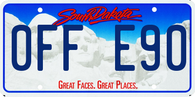 SD license plate 0FFE90
