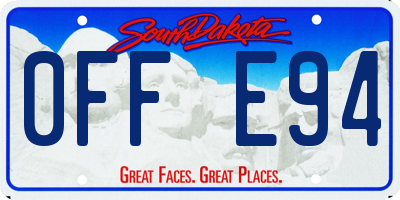 SD license plate 0FFE94
