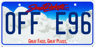 SD license plate 0FFE96