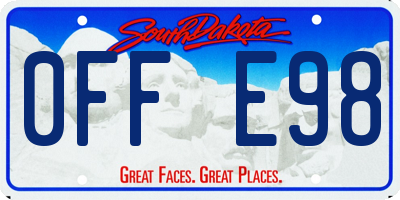 SD license plate 0FFE98