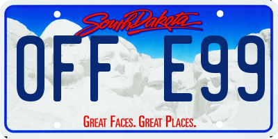 SD license plate 0FFE99
