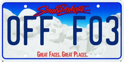 SD license plate 0FFF03