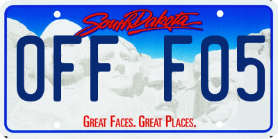 SD license plate 0FFF05