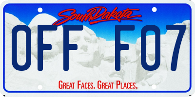 SD license plate 0FFF07