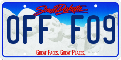 SD license plate 0FFF09