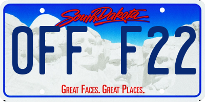 SD license plate 0FFF22