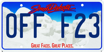 SD license plate 0FFF23