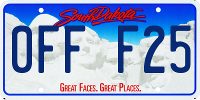 SD license plate 0FFF25