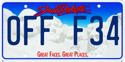 SD license plate 0FFF34