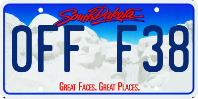 SD license plate 0FFF38