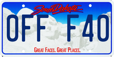 SD license plate 0FFF40