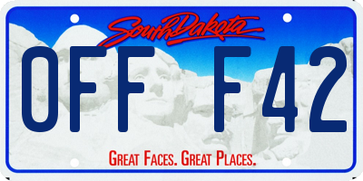 SD license plate 0FFF42