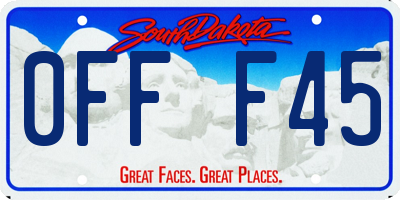 SD license plate 0FFF45