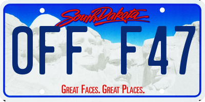 SD license plate 0FFF47