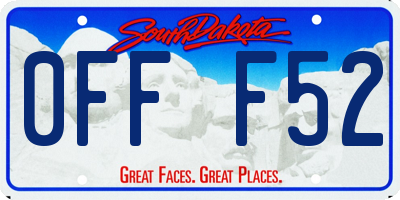 SD license plate 0FFF52