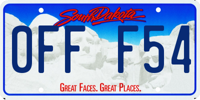 SD license plate 0FFF54