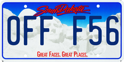SD license plate 0FFF56