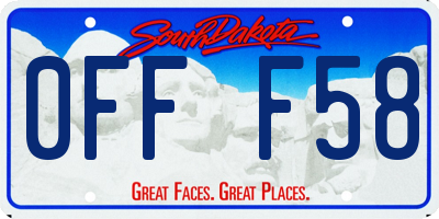 SD license plate 0FFF58