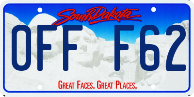 SD license plate 0FFF62
