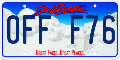 SD license plate 0FFF76