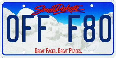 SD license plate 0FFF80