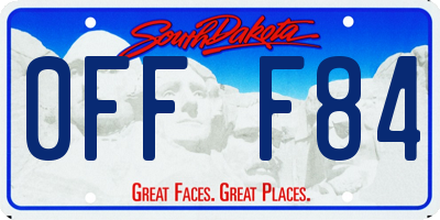 SD license plate 0FFF84