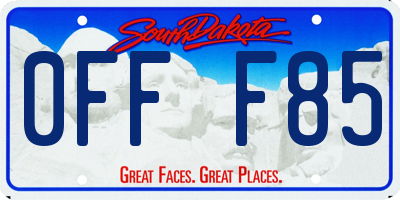 SD license plate 0FFF85