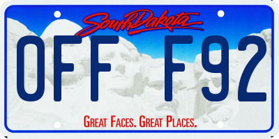 SD license plate 0FFF92