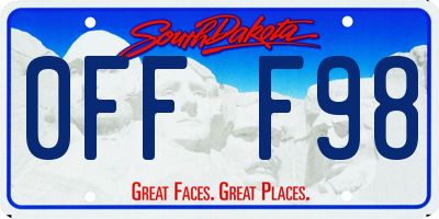 SD license plate 0FFF98