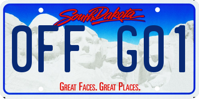 SD license plate 0FFG01
