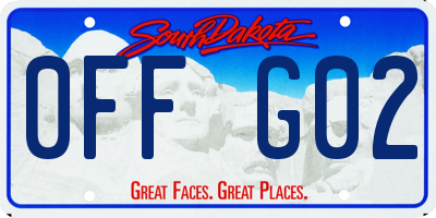 SD license plate 0FFG02