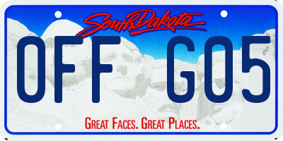 SD license plate 0FFG05